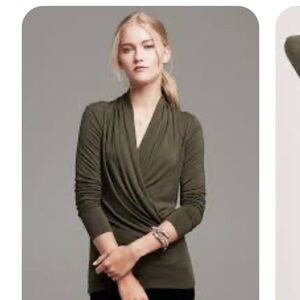 Banana Republic Olive Green Blouse